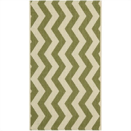 Safavieh 2 Ft. -7 In. X 5 Ft. Small Rectangle Indoor-Outdoor Courtyard- Green And Beige- Machine Made Rug CY6245-244-3